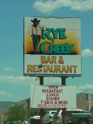 Rye Creek Bar & Restaurant  928-474-6671