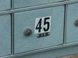 postal mail box 45  in Mesa Arizona