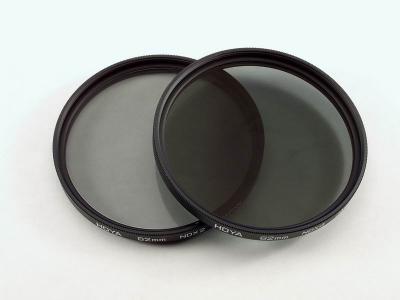 A Neutral Density filter reduces the amount of light passing through the camera lens without changing the color of that light. It is especially useful in bright light conditions to help prevent overexposure. It can also help you get the shutter speeds down for more blur effect with waterfalls and any moving items in bright light.
As you can see in the pictures the filters are stackable, this will give less light. There is a 2 and a 4 filter in the picture the 2 on the left and the 4 on the right. In the center you can see the effect of the 2 together, which is a 6. ND-2 absorbs 1 f-stop, ND-4 absorbs 2 f-stops, and ND-8 absorbs 3 f-stops.
By Bill Huber