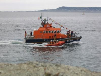 Dun Laoghaire Lifeboat on a training exercise