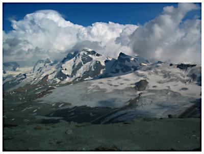 Evening Clouds Form in the Mountains