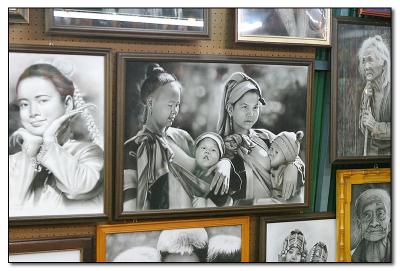 Work of artist - Chiang Mai Night Bazaar