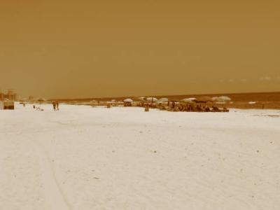 beach in sepia mode