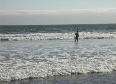 Solitary surfer