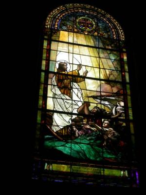 Same stained glass window - inside church