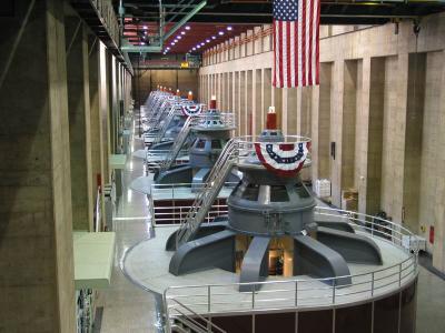 generators inside Hoover Dam