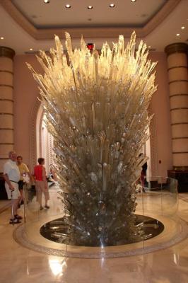 Another beautiful, enormous blown glass ornament at the Atlantis Casino