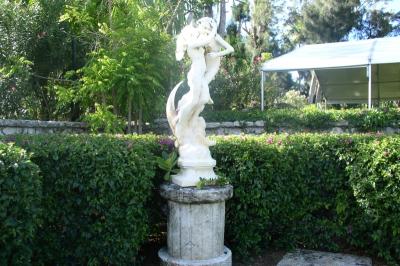 Erotic statue at the Cloister's Gardens