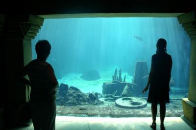 Cathy & Elizabeth at Atlantis underground sea aquarium