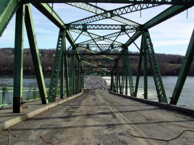 bridge down looking from owego entrance