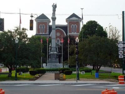 courthouse from foot of bridge