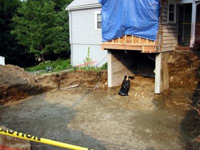 Continuing of excavation