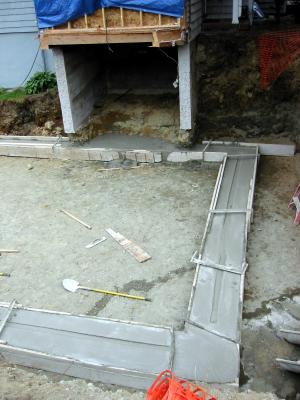 Concrete footing installed