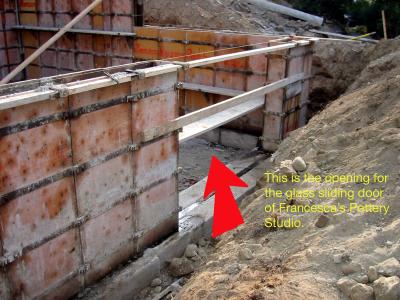 The concrete is in the forms!