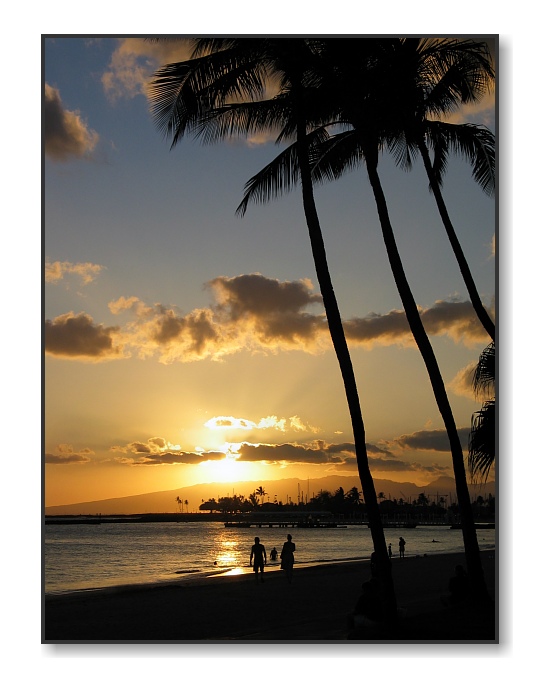 Oahu SunsetWaikiki Beach, Oahu