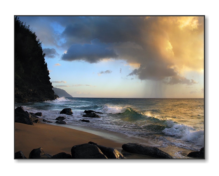 Na Pali RainshowerKe'e Beach, Kauai