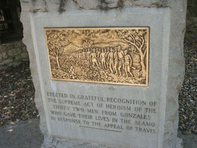 Alamo commemorative sign