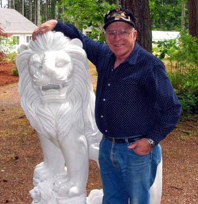 Grandpa with one of the small Kitties