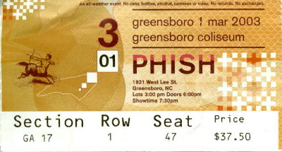 Phish 3/01/03