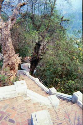 Stairway down off the temple