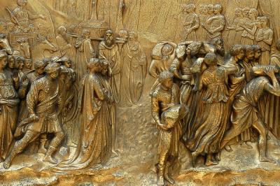 Close up of a door plaque, Florence, Italy