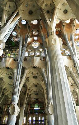 Antonio Guaudi's unfinished work in Barcelona church