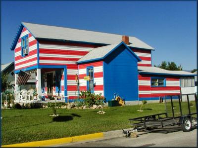 Patriotic House Side View