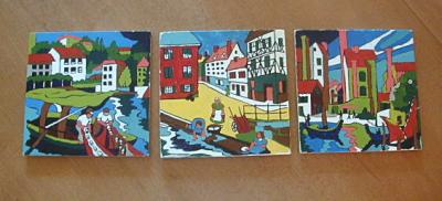My mom painted these tiles in 1963 :)