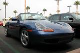 Boxster 2.5 or 2.7, zenith blue with savannah interior, 18 turbo wheels. - Taken at the weekly Sat. Morn. Crystal Cove Cruise