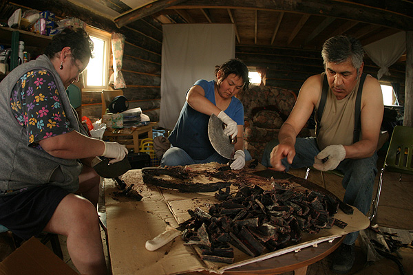 Cutting black meat