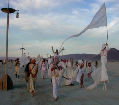 White Procession by the Woonani Village