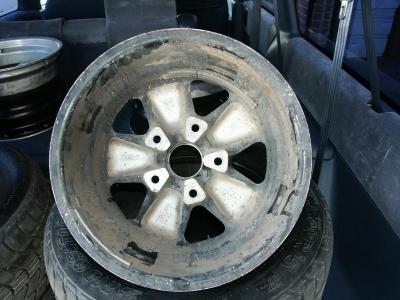8 x 15 Fuch Alloy Wheel Before Restoration - Back
