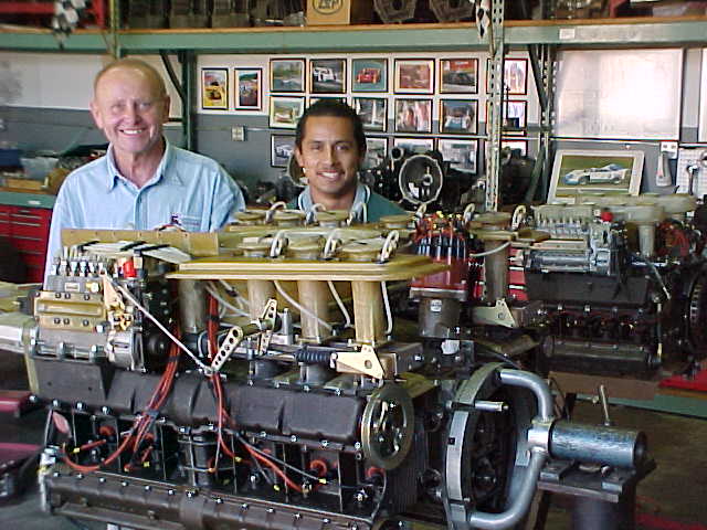 Gustauv & Armando with COMPLETED 5.0 liter 12 cyl. ready to install into the chassis , ZOOM-ZOOM-ZOOM!