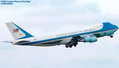 USAF VC-25A 92-9000 (29000) Air Force One departing with President George W. Bush onboard stock photo #7109