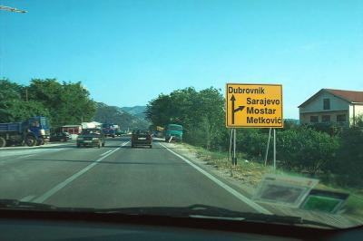 4th day, turn right on the next if you want to go to Sarajevo or Mostar, Croatia