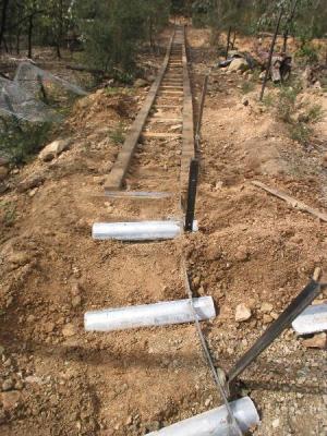 The trenches are at the bottom of the incline