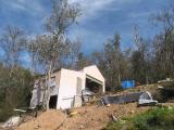 There will be a retaining wall here backfilled with the dirt