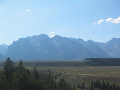 And finally,  we are right in front of the Grand Tetons - awesome !