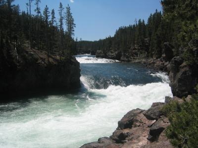 The Lower Falls is often described as being more than twice the size of Niagara,