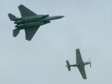 F-15 Eagle and P-51 Mustang