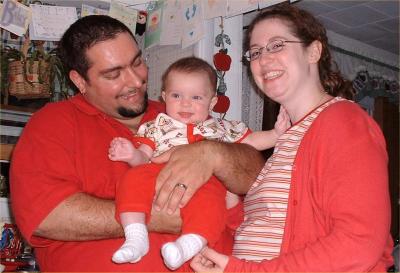 our family in red