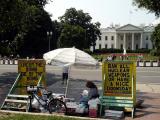 Slow protest day at the White House