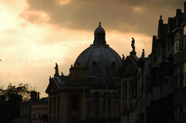 High Street, Oxford, at dusk