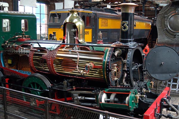 Cutaway of a steam locomotive