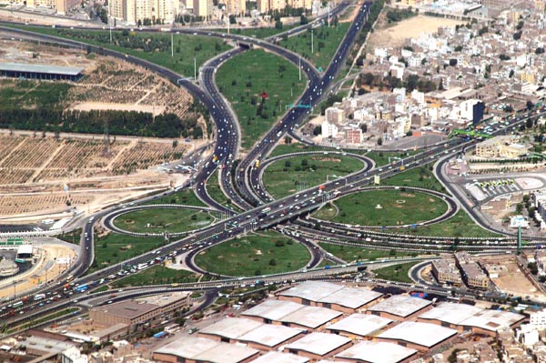 Highway interchange in Tehran