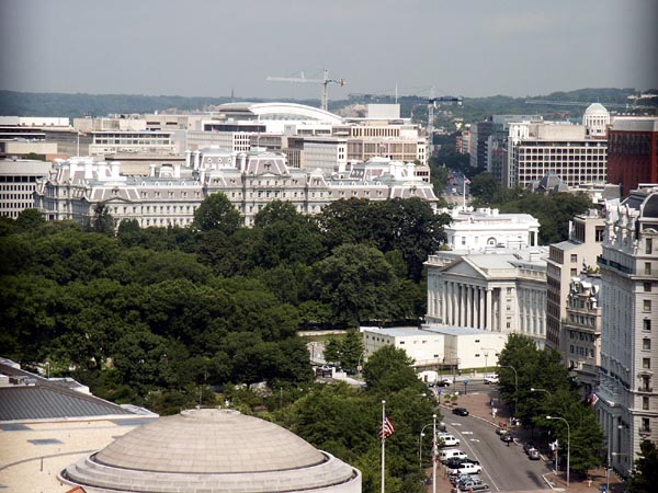 Department of the Treasury and the White House from the Old Post Office tower