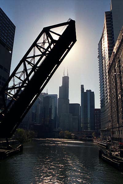 Drawbridge over the Chicago River
