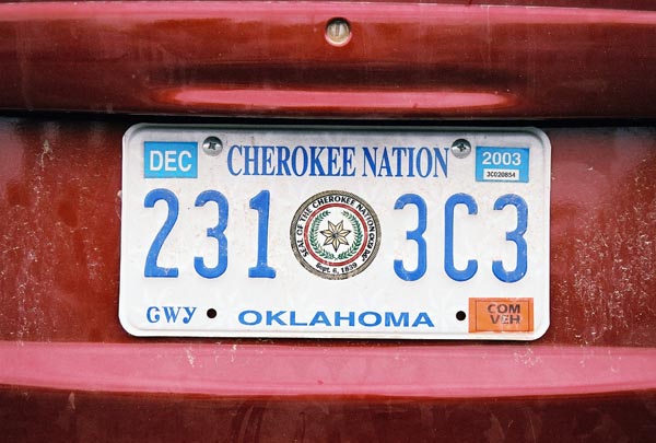 Cherokee Nation plate, Oklahoma