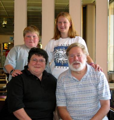 Searles Family at Sioux City Airport for Return to China