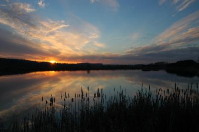 Sunset reflection